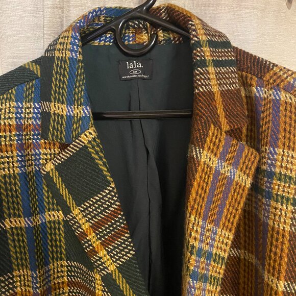 Scorpio 2.0 Half + Half Oversized Coat in Pine + Brown S/M - Picture 2 of 4